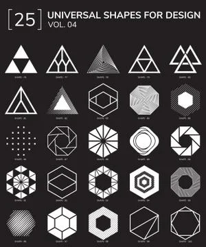 Geometric Shapes Logo Stock Illustration