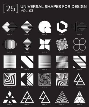 Geometric Shapes Logo Stock Illustration