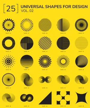 Geometric Shapes Logo Illustrazione stock