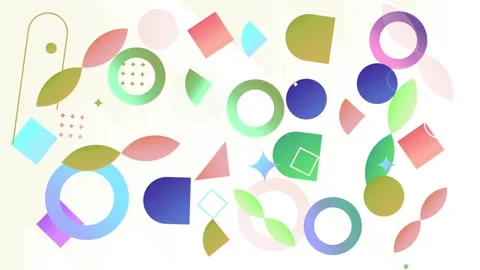 Geometric shapes loop video Stock Footage 304261180