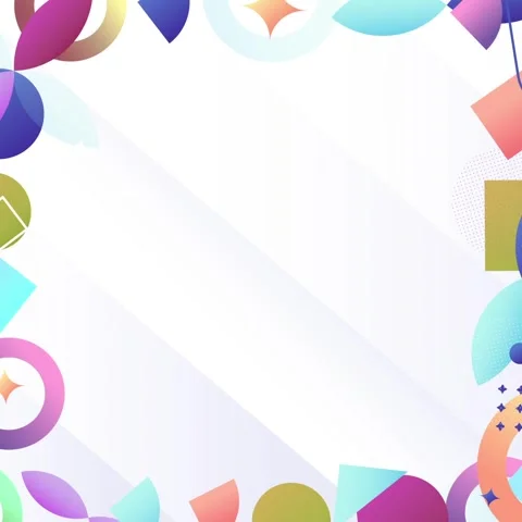 Geometric shapes loop video Stock Footage 304261213