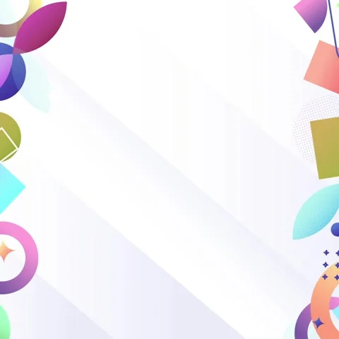 Geometric shapes loop video Stock Footage 304261221