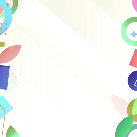 Geometric shapes loop video Stock Footage 304261272