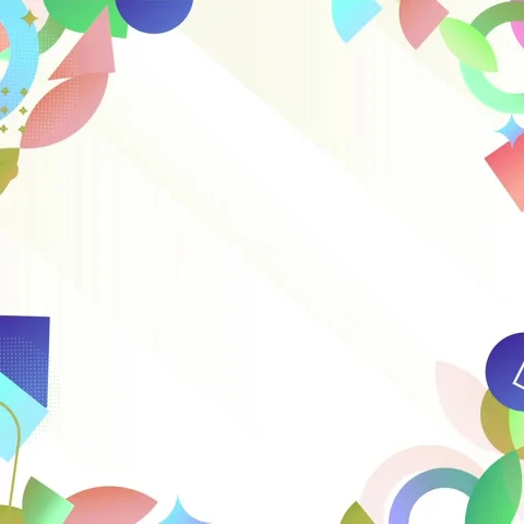 Geometric shapes loop video Stock Footage 304261275