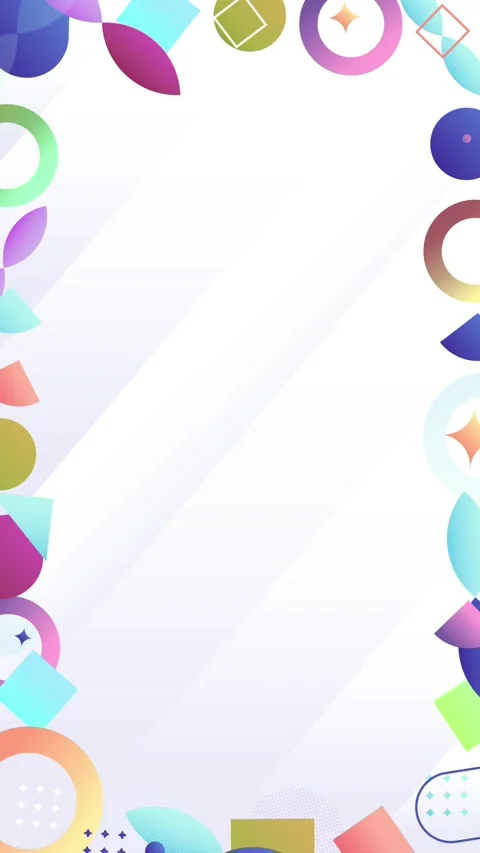 Geometric shapes loop video Stock Footage 304261333