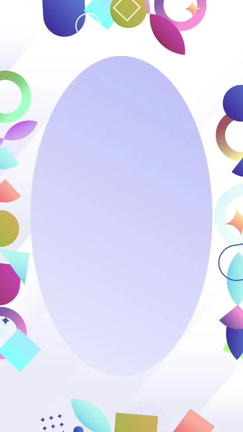 Geometric shapes loop video Stock Footage 304261343