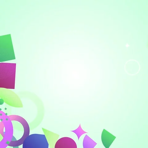 Geometric shapes loop video Stock Footage 304261690