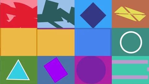 Geometric shapes motion background loop 库存影片 331124033