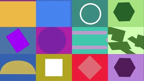 Geometric shapes motion background loop Stockbeeldmateriaal 331124034