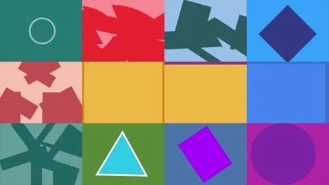 Geometric shapes motion background loop Vidéo 331124037