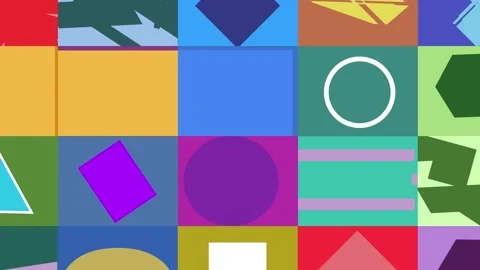 Geometric shapes motion background loop Vidéo 331124038