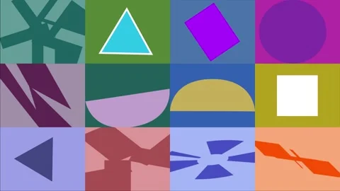 Geometric shapes motion background loop Stock Footage 331124040
