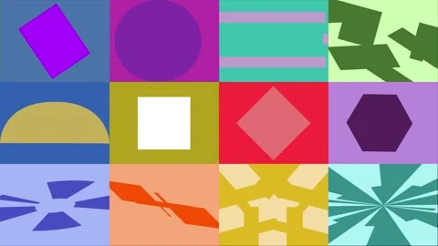 Geometric shapes motion background loop Vidéo 331124041