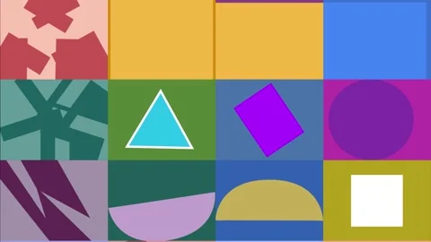 Geometric shapes motion background loop Stock Footage 331124042