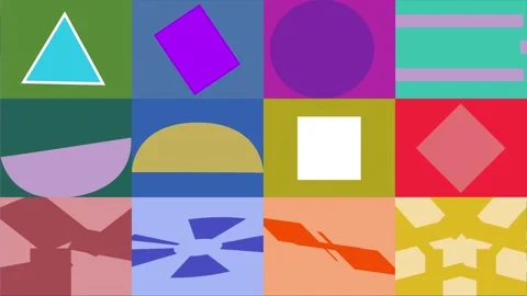 Geometric shapes motion background loop Видео 331124043