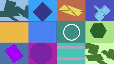 Geometric shapes motion background loop Stock Footage 331124044