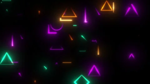Geometric Shapes Moving Vertically In Endless Loop Stock Footage 297716107