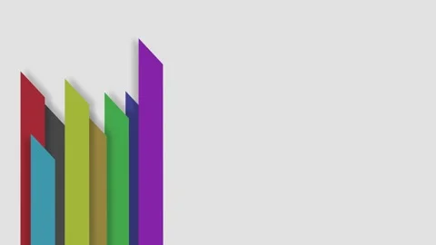 Geometric Shapes Moving on White Background, Abstract Animation Stock Footage 319815005