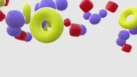 Geometric Shapes Multicolored Video stock 202138323