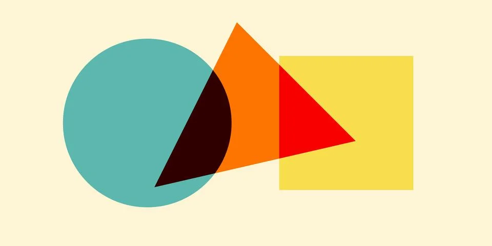 Geometric Shapes, Objects with Riso Print Effect - Graphic Element for Fabr.. 스톡 일러스트