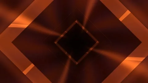 Geometric shapes with orange light beams in dark background Stock Footage 340298595