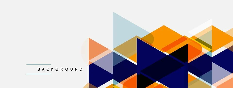 Geometric shapes overlap creating abstract pattern. Orange, blue, beige tones 스톡 일러스트