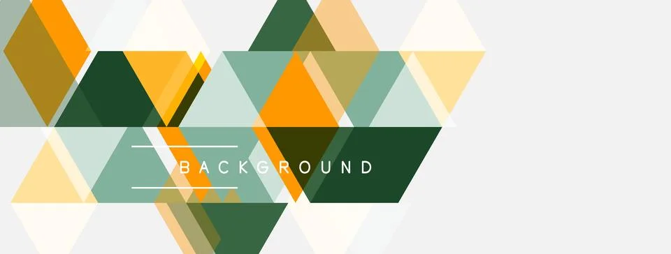 Geometric shapes overlap creating modern background. Orange, green, beige ton 스톡 일러스트