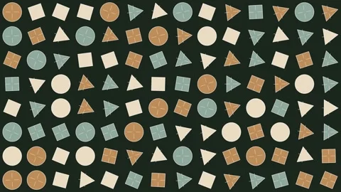 Geometric Shapes Pattern Dark Backdrop Stock Footage 346156439