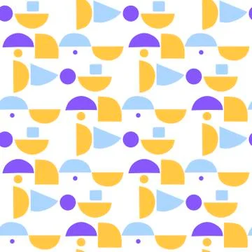 Geometric shapes pattern, Flat illustration. Minimal geometric background. Stock Illustration