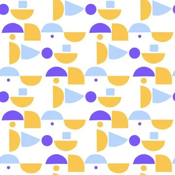 Geometric shapes pattern, Flat illustration. Minimal geometric background. Stock Illustration