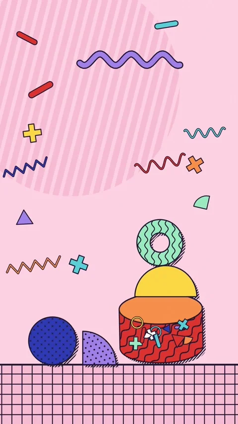 Geometric Shapes Pattern Stock Footage 348176545