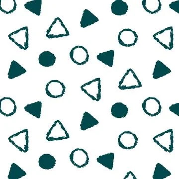 Geometric shapes pattern, vector, for design, print, textile. Stock Illustration