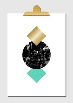 Geometric Shapes Poster Stock Illustration
