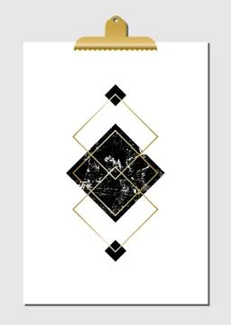 Geometric Shapes Poster Illustrazione stock