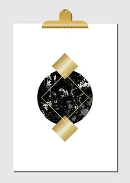 Geometric Shapes Poster Stock Illustration