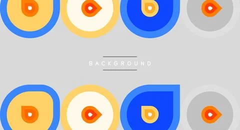 Geometric shapes repeat. Circles, squares, contrasting colors create visual Stockillustratie