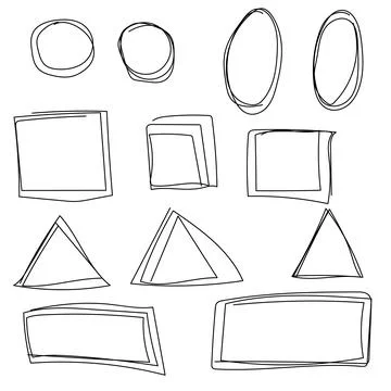 Geometric Shapes School Notebook. Stock Illustration