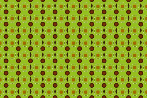 Geometric shapes in seamless pattern on beige background Stock Illustration