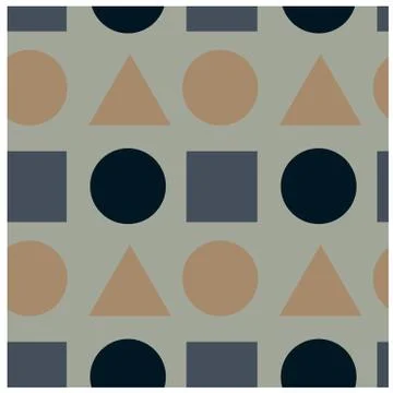 Geometric shapes seamless pattern Stock Illustration