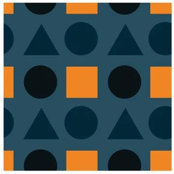 Geometric shapes seamless pattern Stock Illustration