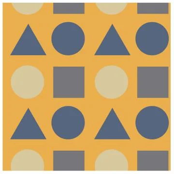 Geometric shapes seamless pattern Stock Illustration