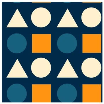Geometric shapes seamless pattern Stock Illustration