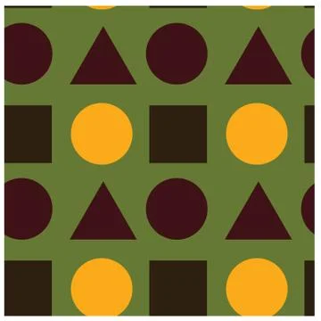 Geometric shapes seamless pattern Stock Illustration