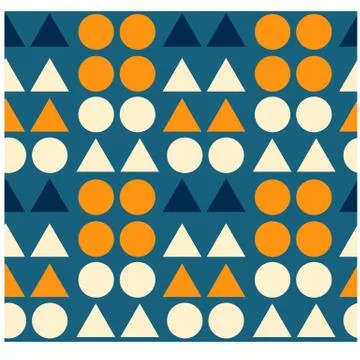 Geometric shapes seamless pattern Stock Illustration