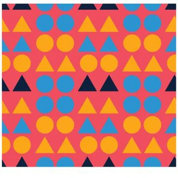 Geometric shapes seamless pattern Stock Illustration