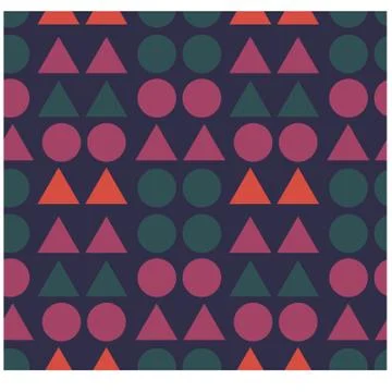 Geometric shapes seamless pattern Stock Illustration