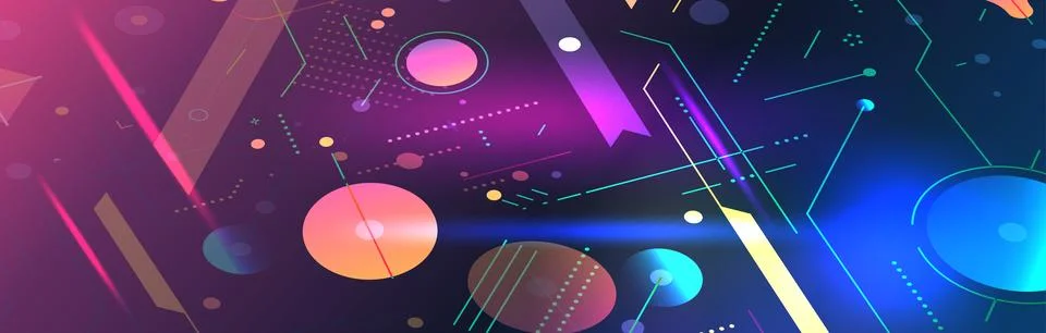 Geometric shapes set different figures and arrows collection financial Stock Illustration
