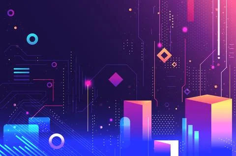Geometric shapes set different figures and arrows collection financial Stock Illustration