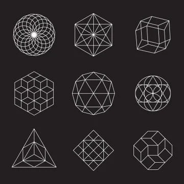 Geometric Shapes Set Stock Illustration