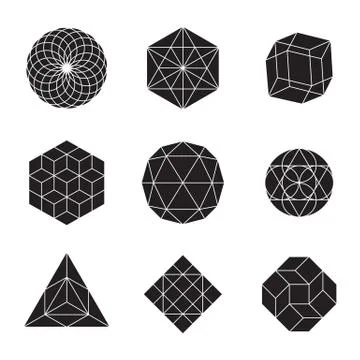 Geometric Shapes Set Stock Illustration